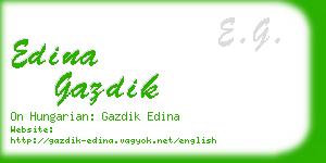 edina gazdik business card